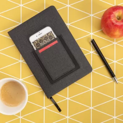 Deluxe A5 Notebook with phone pocket