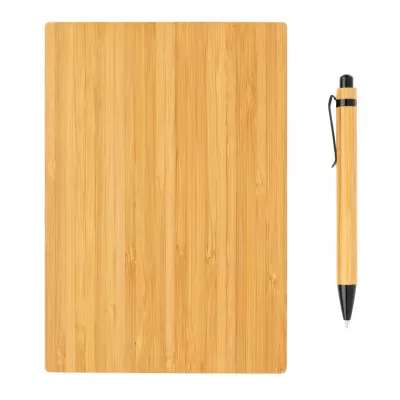 A5 Bamboo notebook & pen set