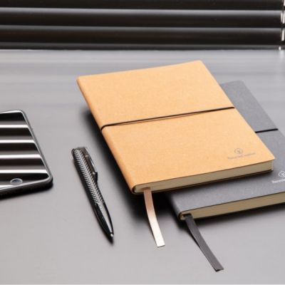 A5 GRS recycled leather notebook