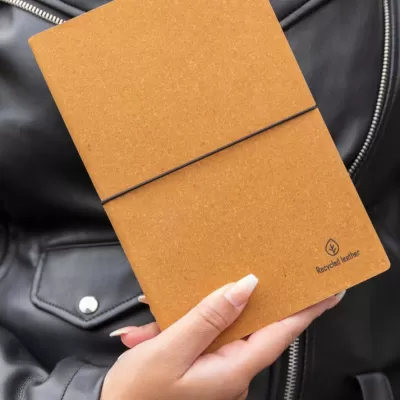 A5 GRS recycled leather notebook