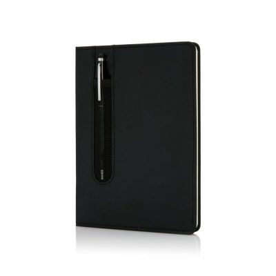 Standard hardcover PU A5 notebook with stylus pen