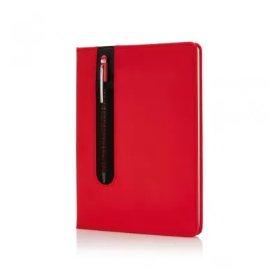 Standard hardcover PU A5 notebook with stylus pen