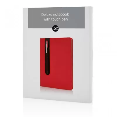 Standard hardcover PU A5 notebook with stylus pen