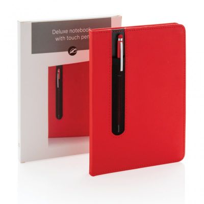 Standard hardcover PU A5 notebook with stylus pen