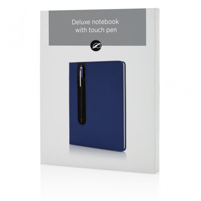 Standard hardcover PU A5 notebook with stylus pen