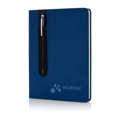 Standard hardcover PU A5 notebook with stylus pen