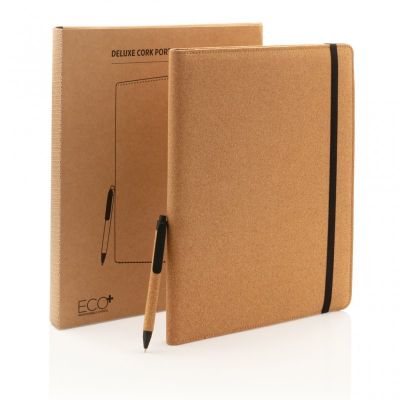 Deluxe cork portfolio A4 with pen