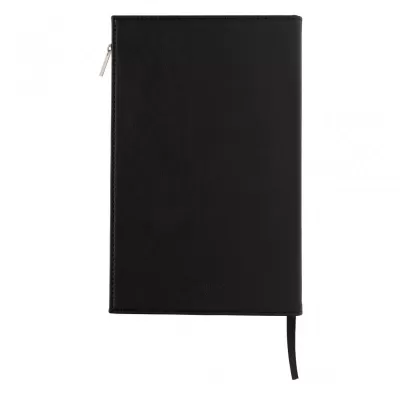 Swiss Peak A5 PU notebook with zipper pocket