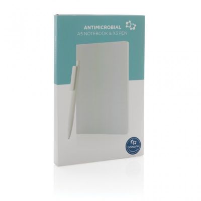 Antimicrobial A5 softcover notebook and pen set
