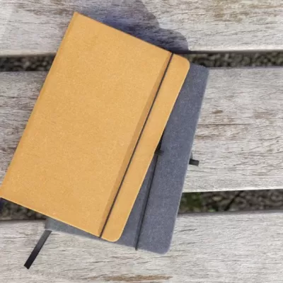 GRS Recycled leather hardcover notebook A5