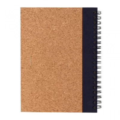 Cork spiral notebook with pen