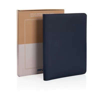 Impact Aware™ deluxe 300D tech portfolio with zipper