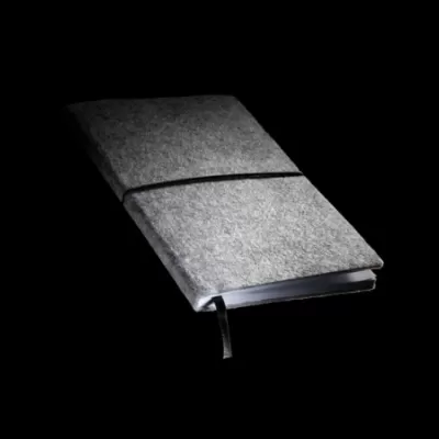 GRS certified recycled felt A5 softcover notebook