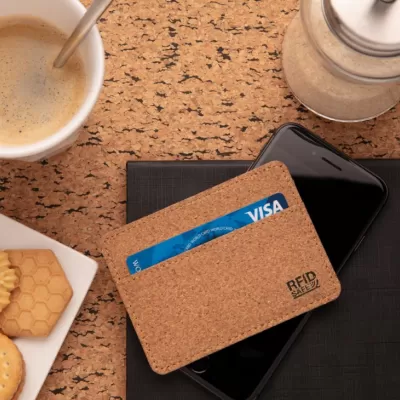 Cork secure RFID slim wallet