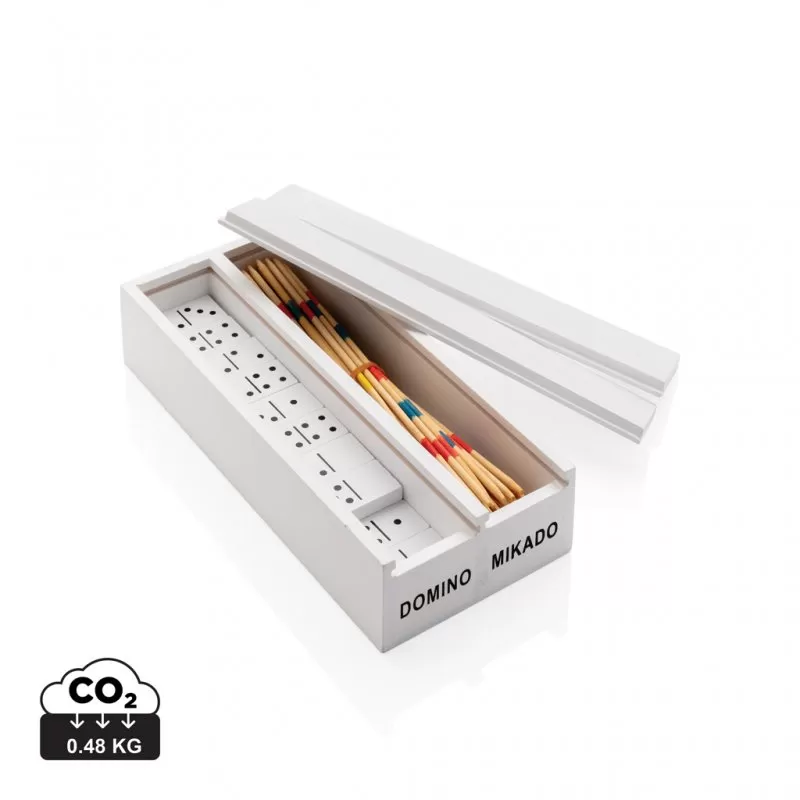Deluxe mikado/domino in wooden box