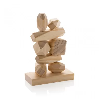 Ukiyo Crios wooden balancing rocks in pouch