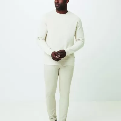 Iqoniq Denali recycled cotton crew neck undyed