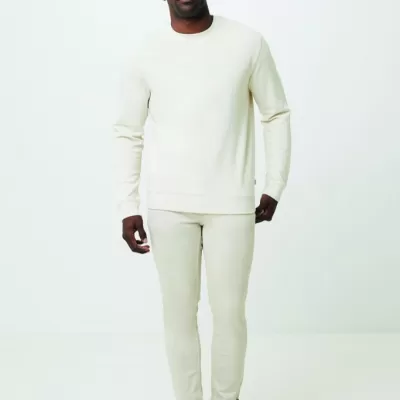 Iqoniq Denali recycled cotton crew neck undyed