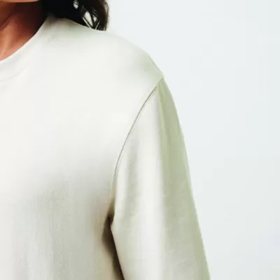 Iqoniq Denali recycled cotton crew neck undyed