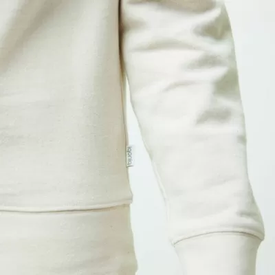 Iqoniq Denali recycled cotton crew neck undyed