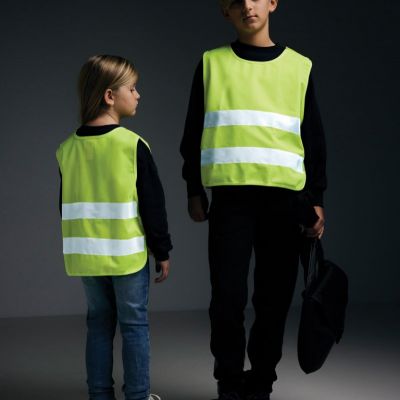 GRS recycled PET high-visibility safety vest 3-6 years