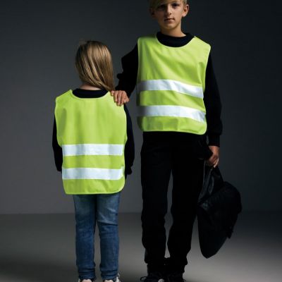 GRS recycled PET high-visibility safety vest 3-6 years