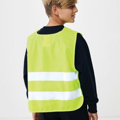 GRS recycled PET high-visibility safety vest 7-12 years