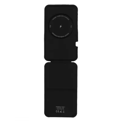 MAGNETIK, sklopivi držač za telefon i bežični punjač, 15w, crni