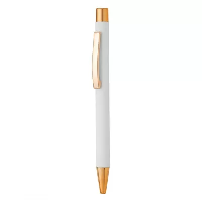 TITANIUM ROSE GOLD, metalna hemijska olovka, bela