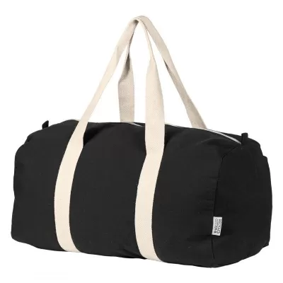 BOUNTY, sportska torba od recikliranog pamuka, 320 g/m2, crna