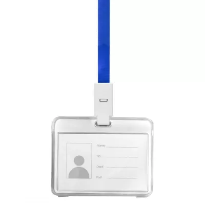 EGO, plastični uložak za identifikacionu karticu sa trakicom, plavi