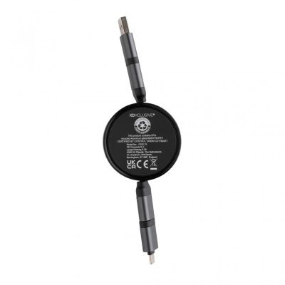 Terra RCS recycled aluminium retractable 6 in 1 60W cable