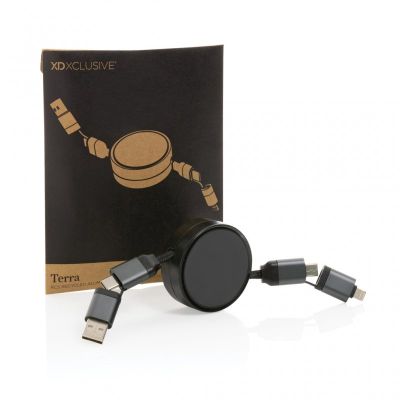 Terra RCS recycled aluminium retractable 6 in 1 60W cable
