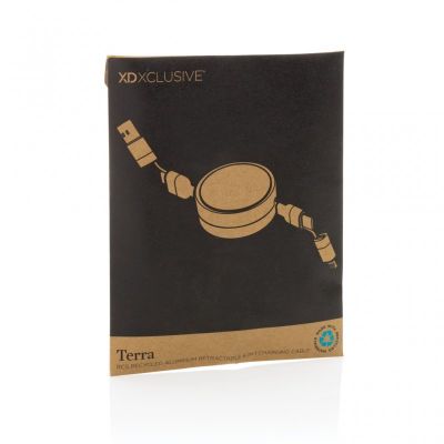 Terra RCS recycled aluminium retractable 6 in 1 45W cable