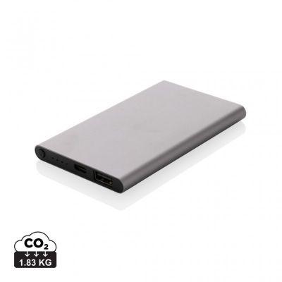 RCS recycled plastic/aluminium 4000mah powerbank with type C