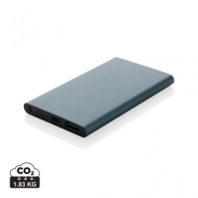 RCS recycled plastic/aluminum 4000 mah powerbank with type C