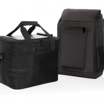Pedro AWARE™ RPET deluxe cooler bag with 5W solar panel