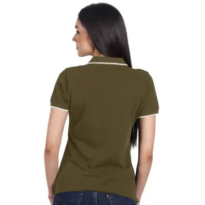 ATLANTIC LADY, ženska polo majica, 190 g/m2, maslinasta