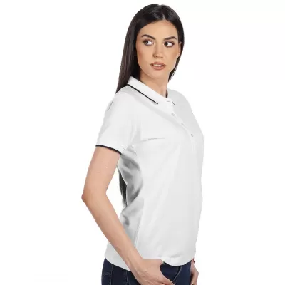 ATLANTIC LADY, ženska polo majica, 190 g/m2, bela