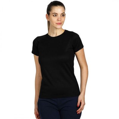 CROSSFIT LADY, ženska sportska majica kratkih rukava, 130 g/m2, crna