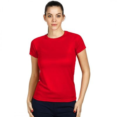 CROSSFIT LADY, ženska sportska majica kratkih rukava, 130 g/m2, crvena