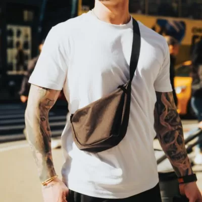 Crescent AWARE™ RPET half moon sling bag