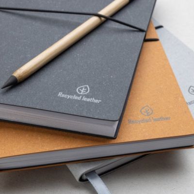 A5 GRS recycled leather notebook