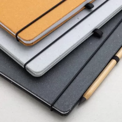 GRS Recycled leather hardcover notebook A5