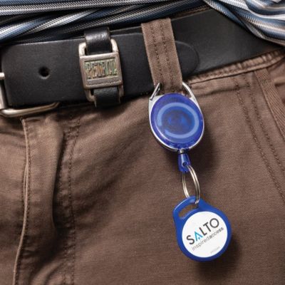 RCS recycled ABS roller clip keychain