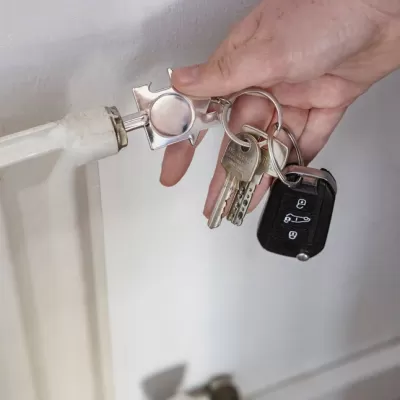 RCS recycled zinc alloy 3 in 1 keychain