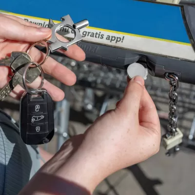 RCS recycled zinc alloy 3 in 1 keychain