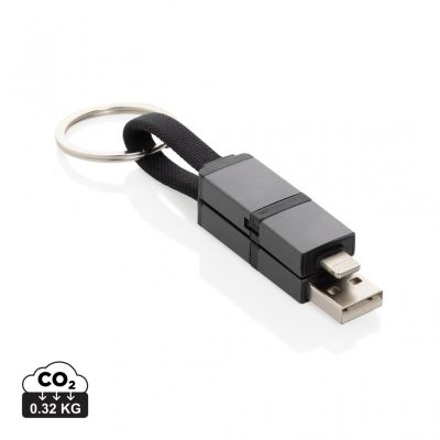 Terra recycled aluminium 4 in 1 60W fast charging cable