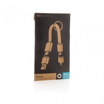 Terra recycled aluminium 4 in 1 60W fast charging cable