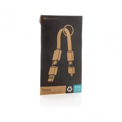 Terra recycled aluminum 4 in 1 60W fast charging cable